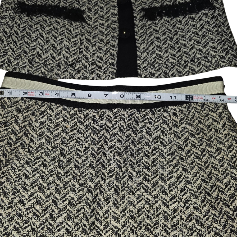 Milly Black and White Tailored Blazer & Skirt - Picture 4 of 11
